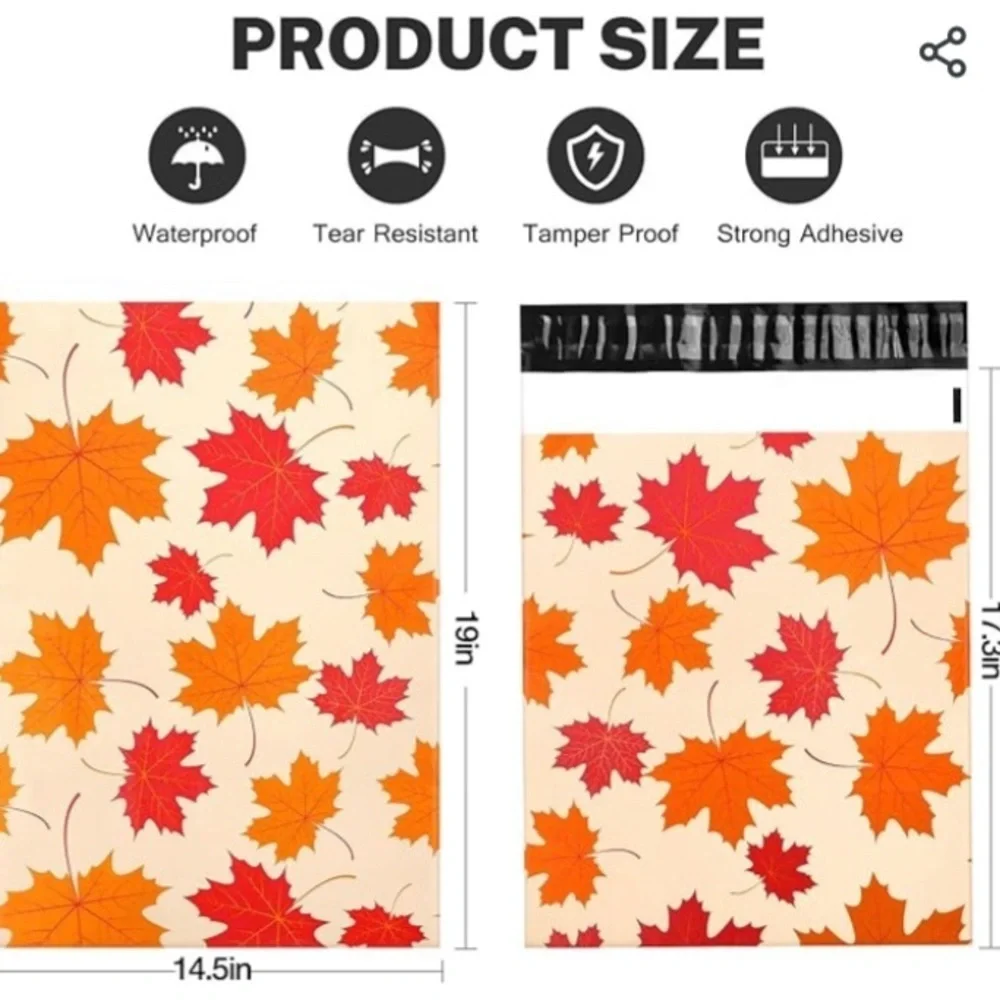 15 Count Polymailer Size Variety Bundle - FALL 01 (5/6x9 + 5/10x13 + 5/14x19)